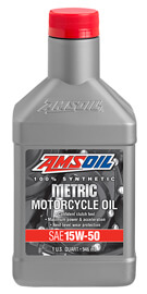 AMSOIL 15W-50 Synthetic Metric Motorcycle Oil